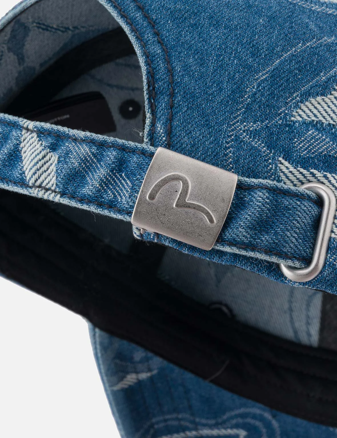 Allover Kamon Jacquard Denim Cap - Image 9