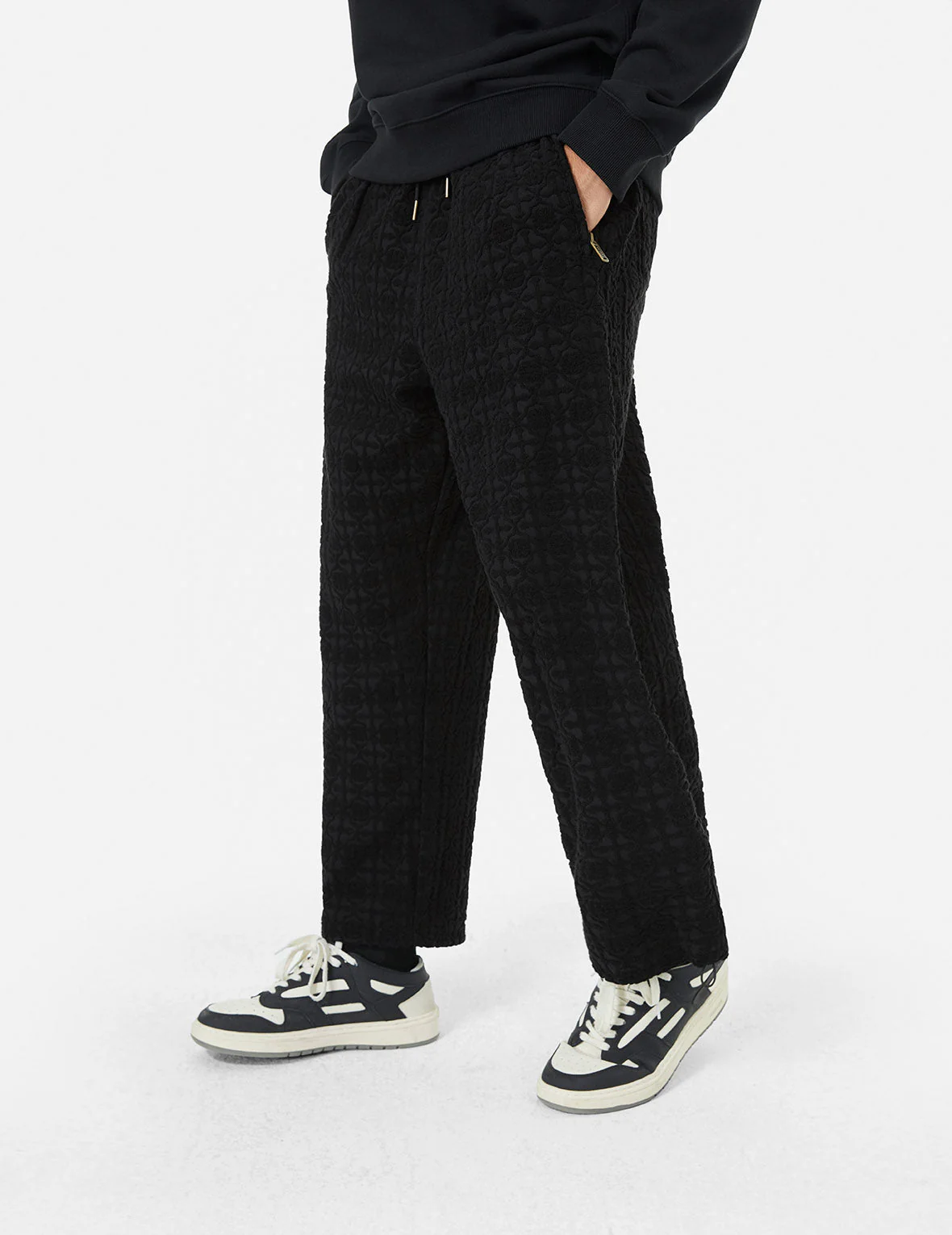 Allover Kamon Jacquard Relax Fit Sweatpants - Image 6