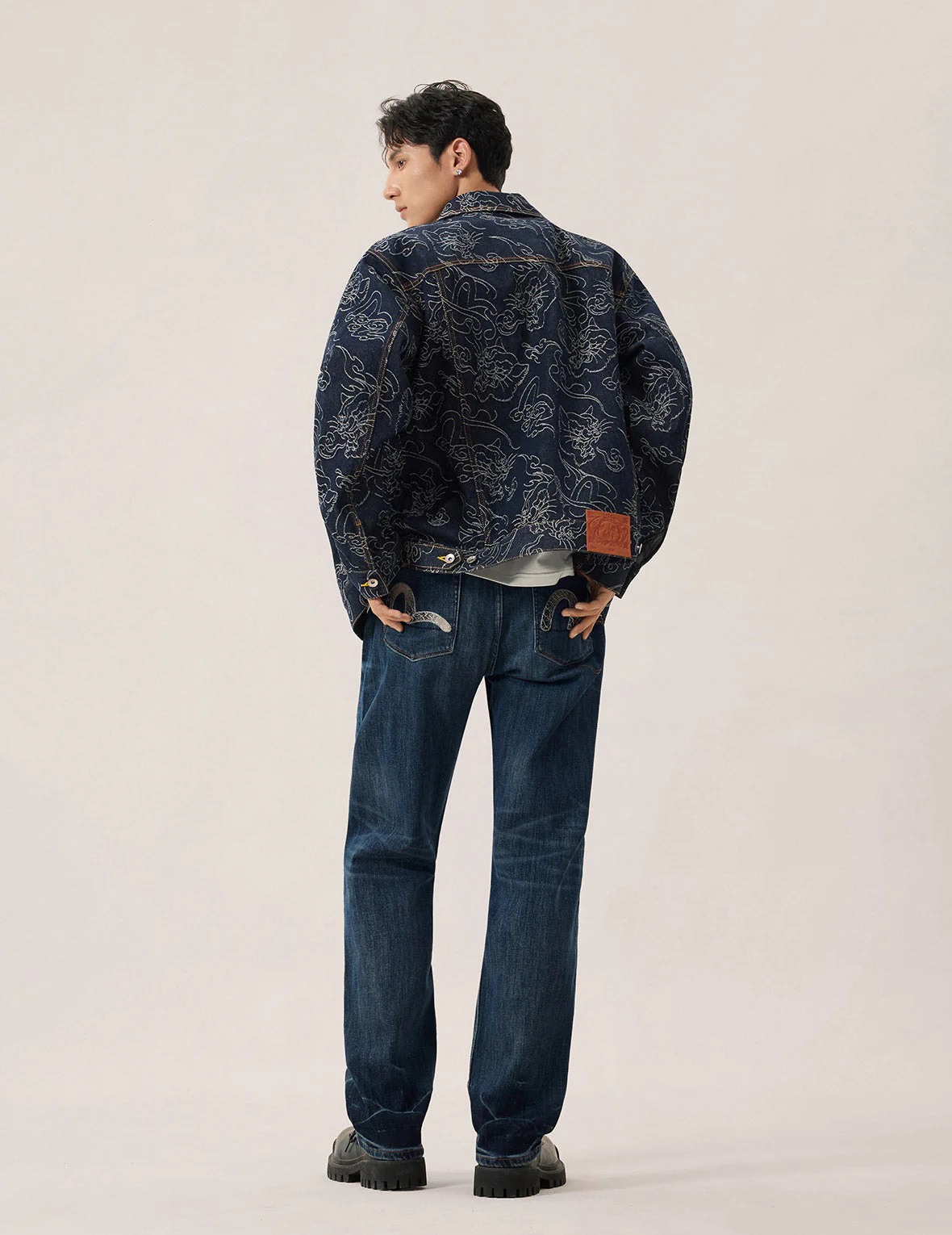 Allover Leopard Jacquard Denim Jacket - Image 6