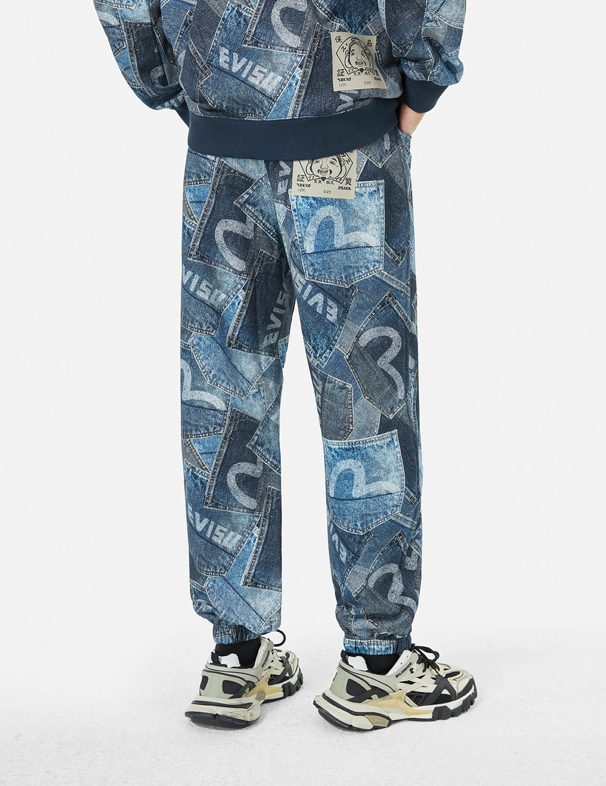 Allover Logo and Seagull Pocket Digital Print Loose Fit Sweatpants - Image 6