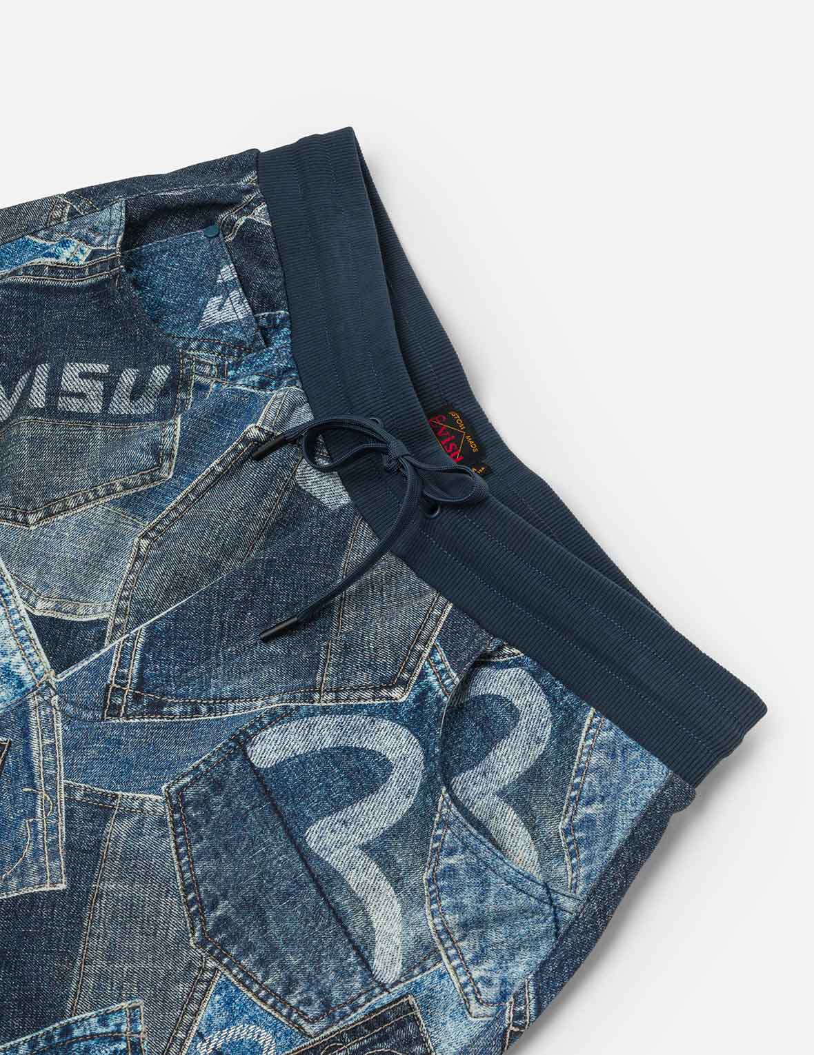 Allover Logo and Seagull Pocket Digital Print Loose Fit Sweatpants - Image 7