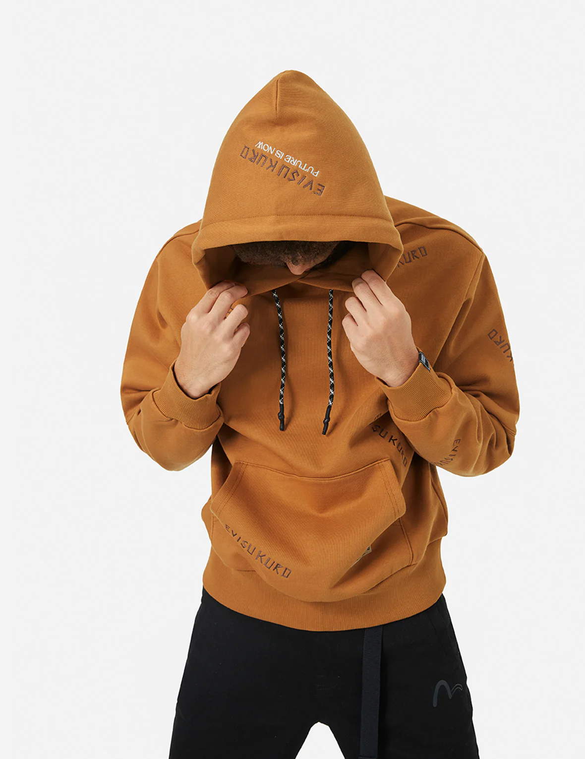 Allover Logo Embroidery Relax Fit Hoddie - Image 3