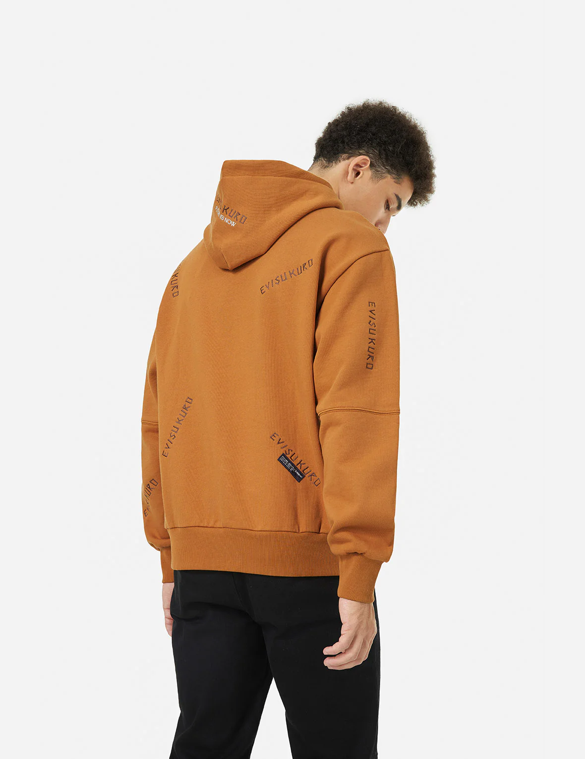 Allover Logo Embroidery Relax Fit Hoddie - Image 4