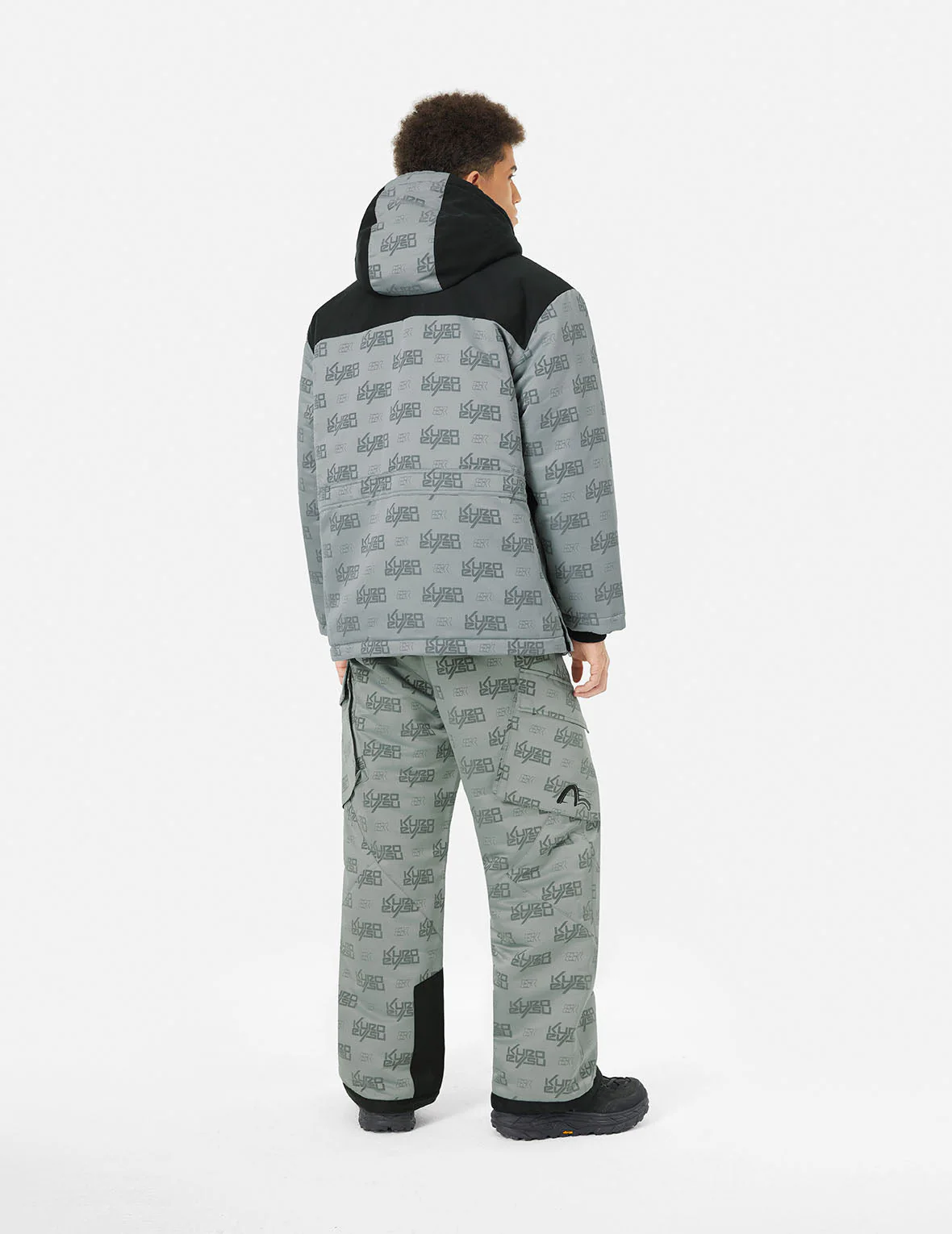 Allover Logo Jacquard Wide-leg Padded Ski Joggers - Image 4