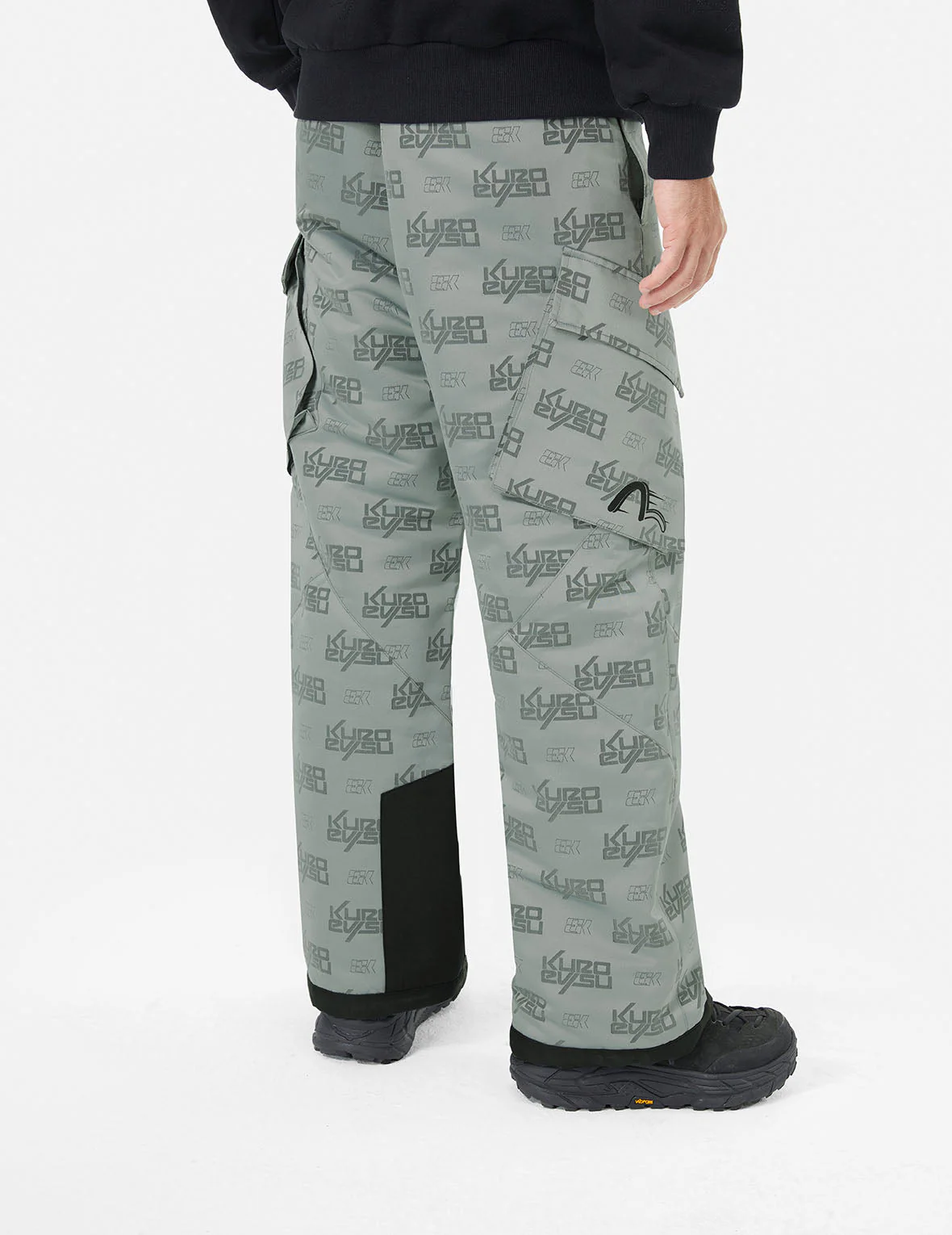 Allover Logo Jacquard Wide-leg Padded Ski Joggers - Image 5