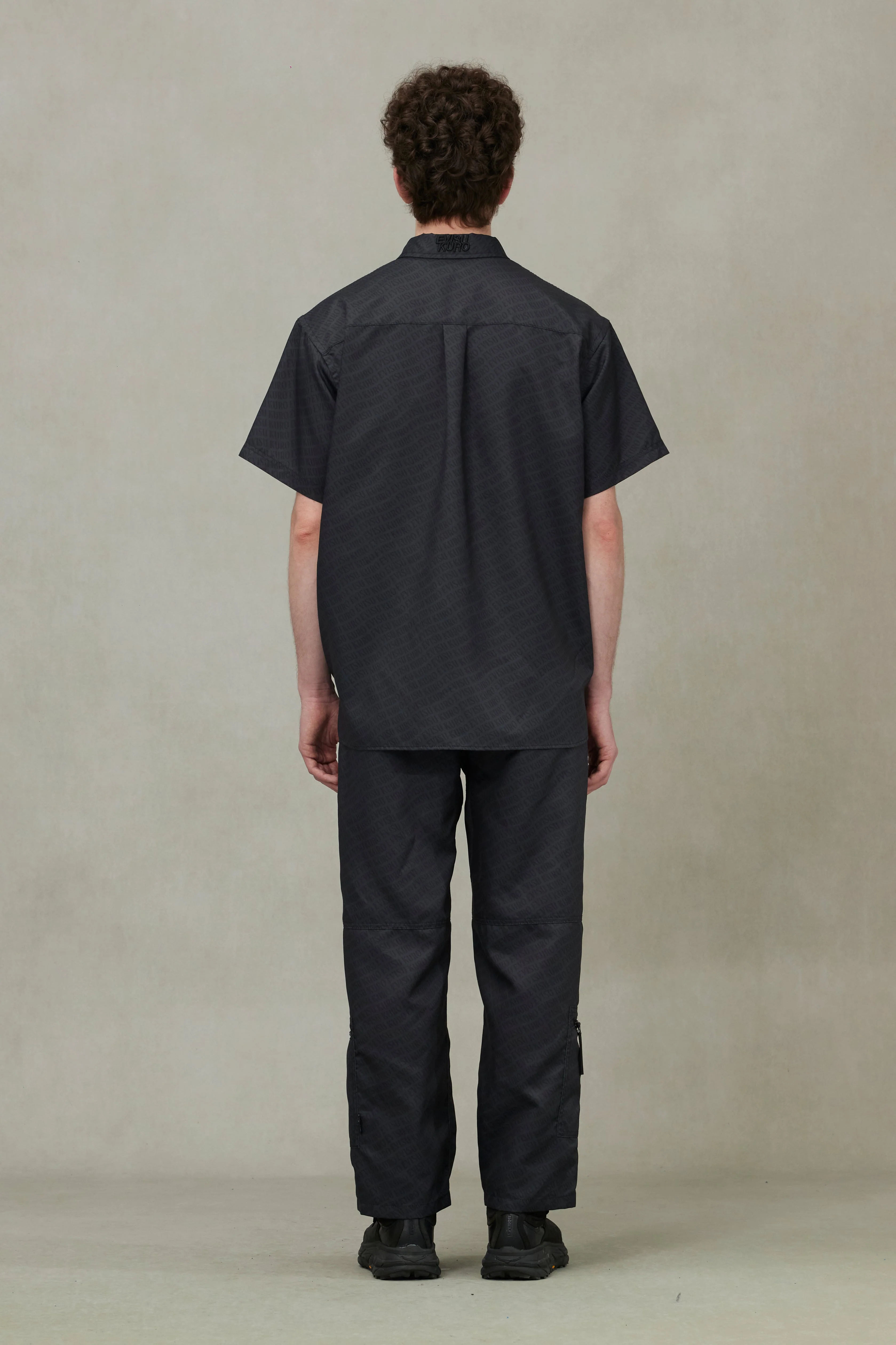 Allover Logo Print Loose Fit Short Sleeves Shirt - Image 4