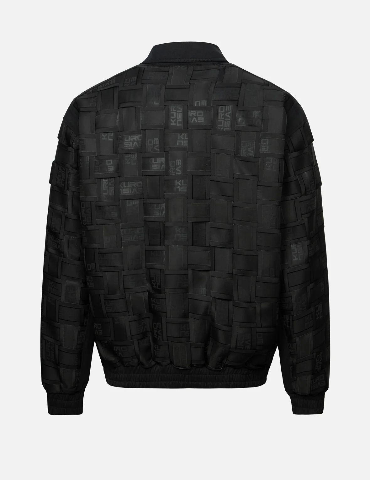 Allover Logo Print Relax Fit Tape Weaving Bomber Jacket - Image 11