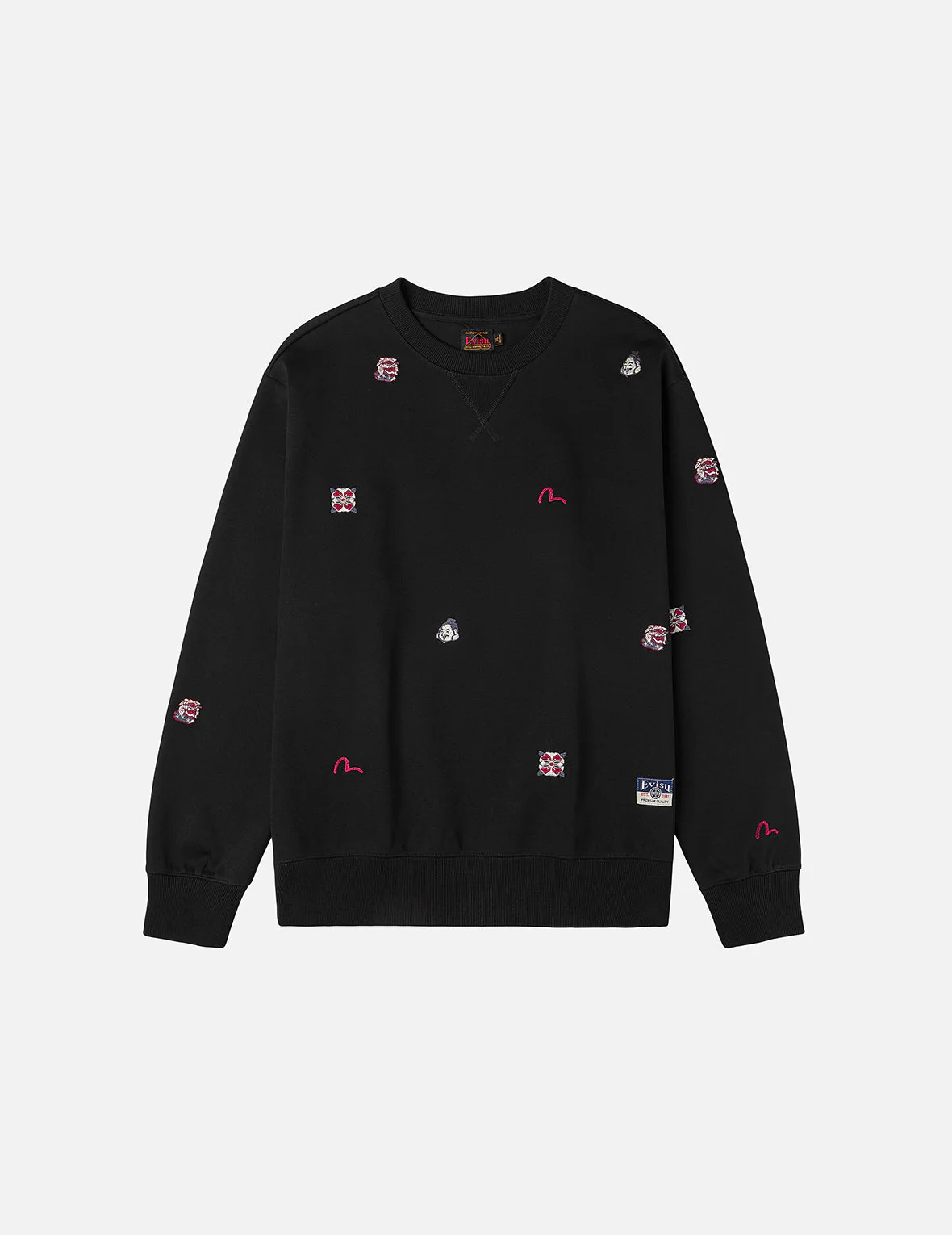 Allover Multi Logos Embroidery Relax Fit Sweatshirt - Image 5
