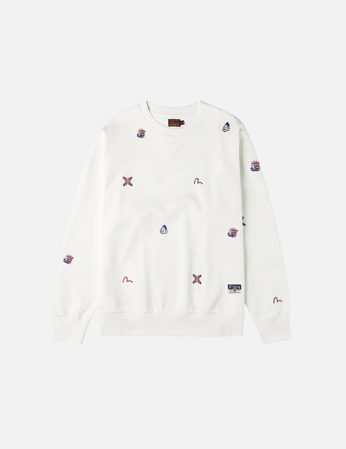 Allover Multi Logos Embroidery Relax Fit Sweatshirt - Image 6