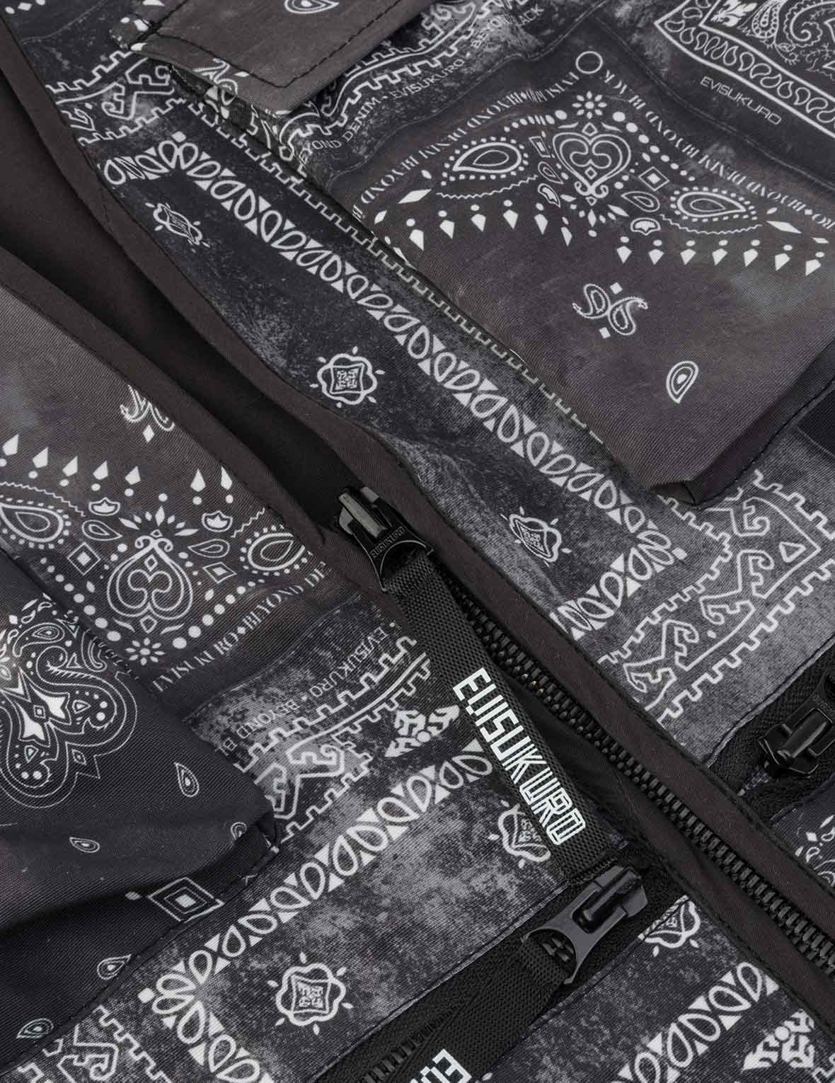 Allover Paisley Print Oversized Cargo Vest - Image 11