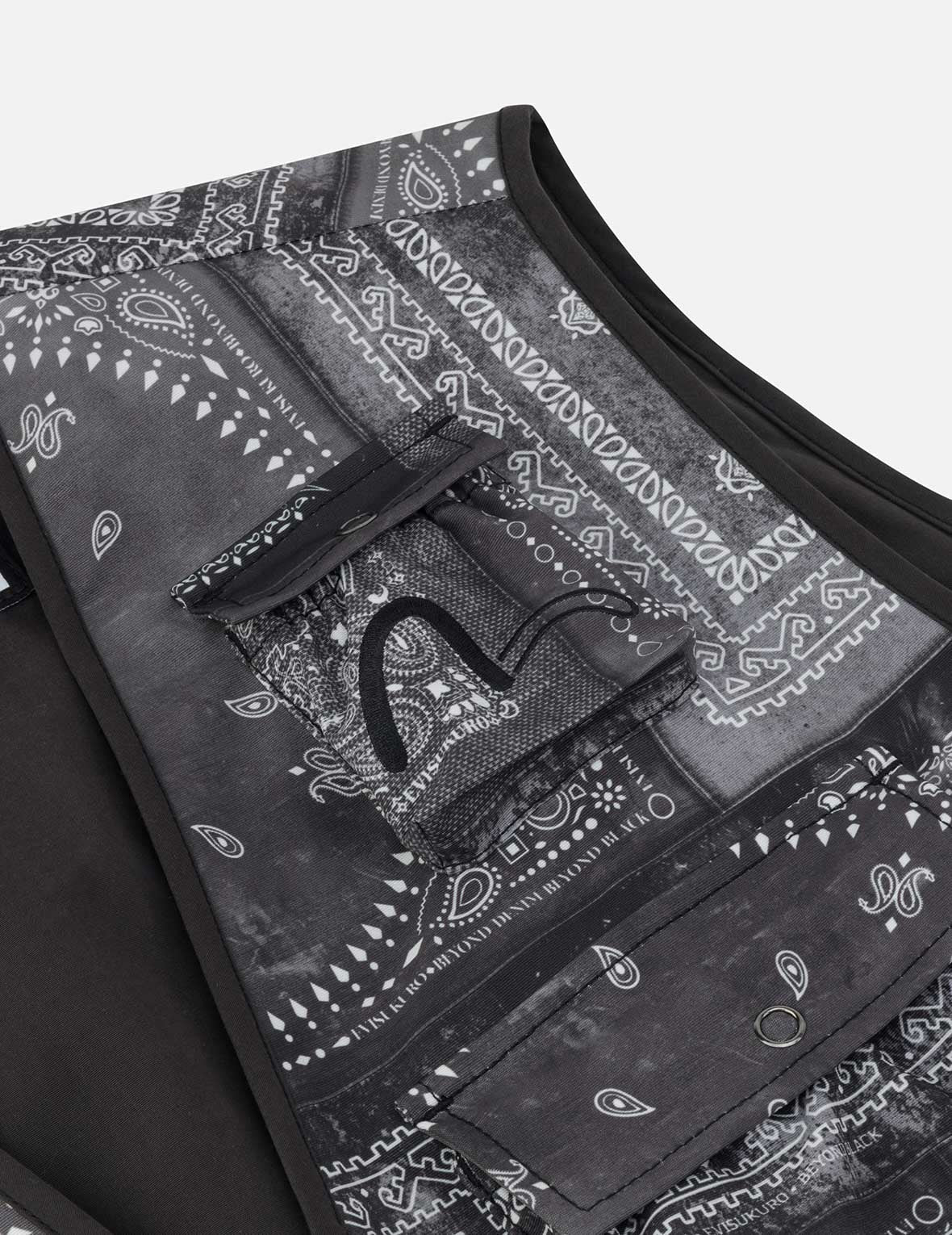 Allover Paisley Print Oversized Cargo Vest - Image 8