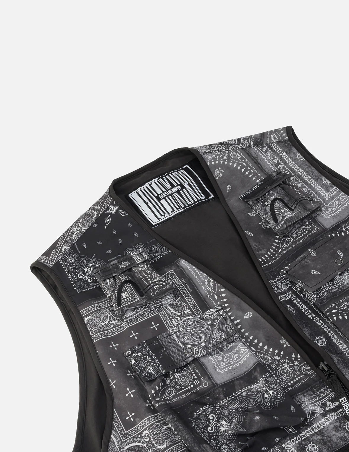 Allover Paisley Print Oversized Cargo Vest - Image 9