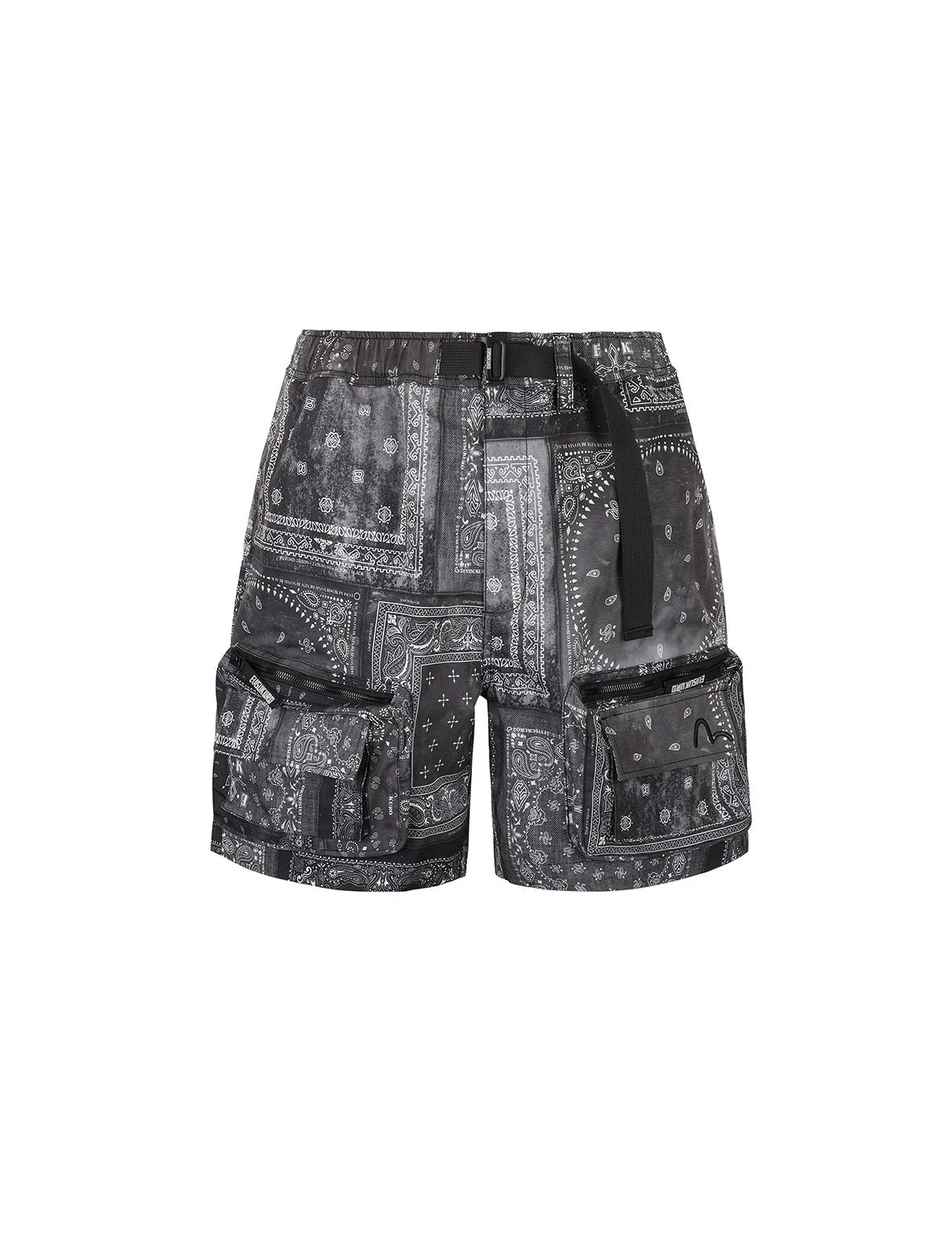 Allover Paisley Print Relax Fit Cargo Shorts - Image 13