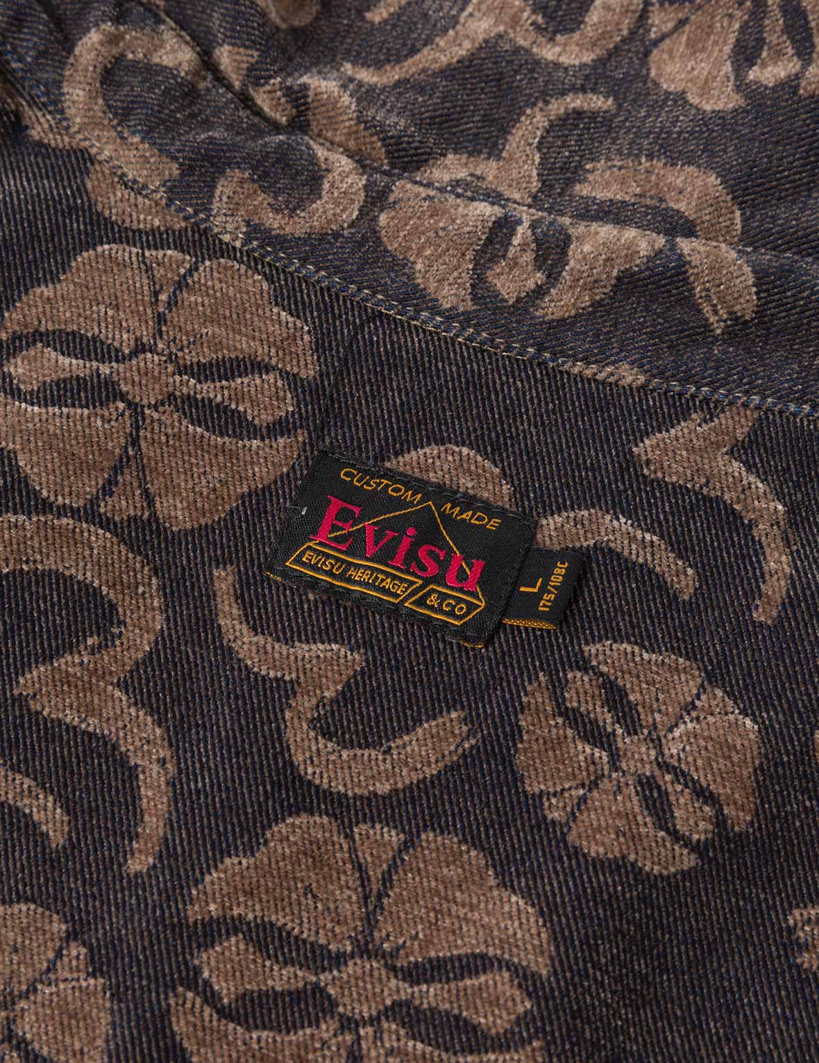 Allover Seagull and Kamon Jacquard Loose Fit Shirt Jacket - Image 12