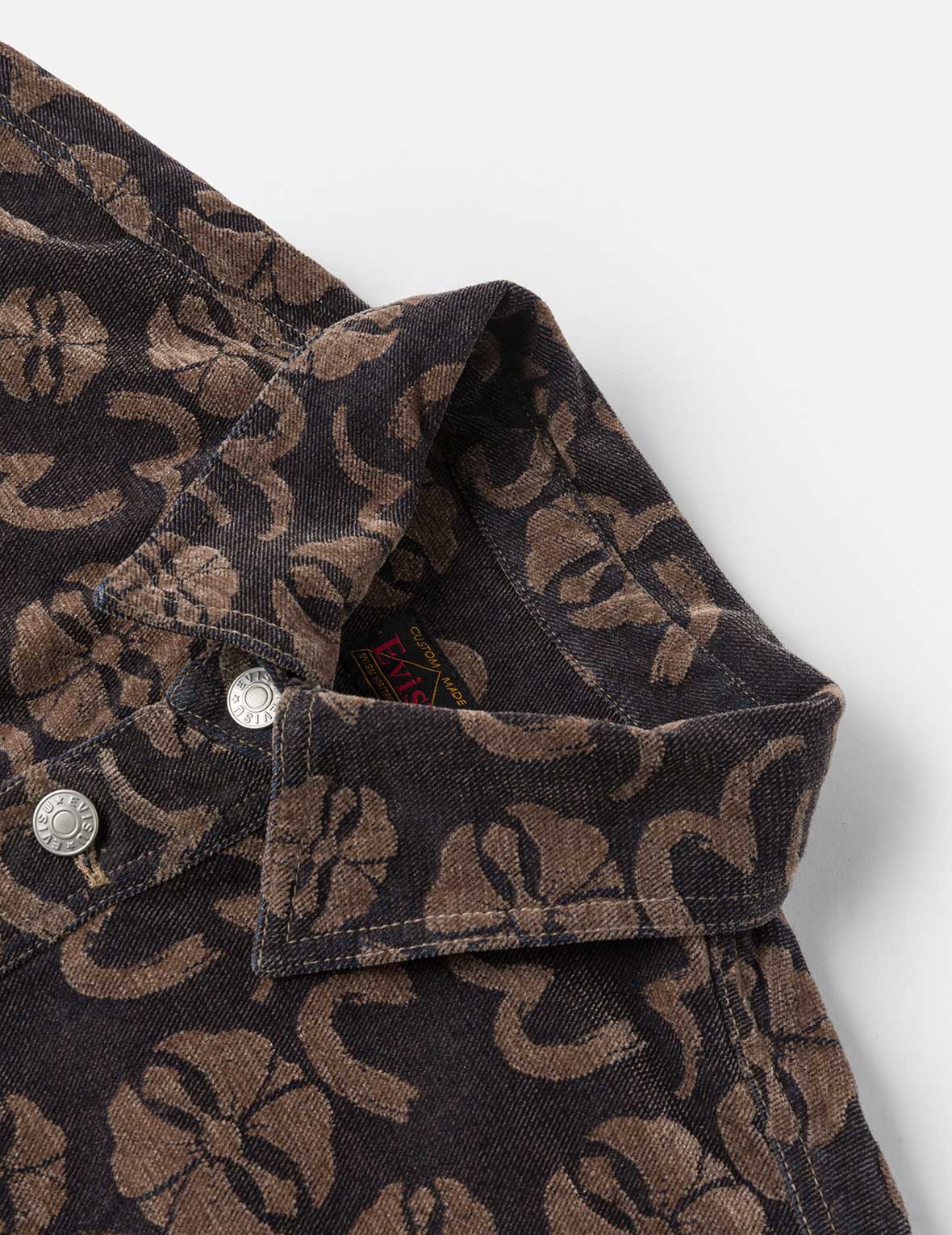 Allover Seagull and Kamon Jacquard Loose Fit Shirt Jacket - Image 9