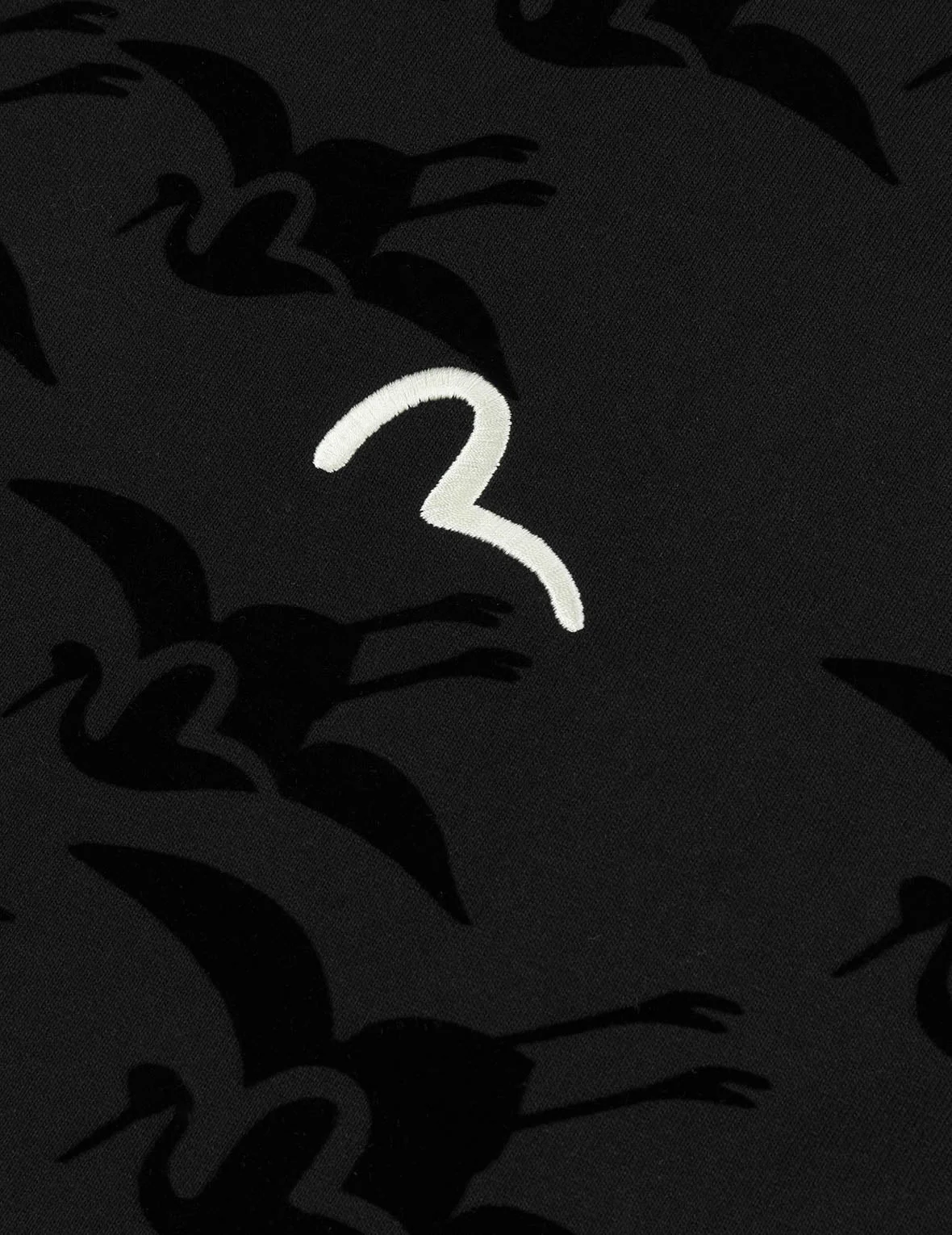 Allover Seagull Crane Flocking Print Relax Fit T-shirt - Image 13