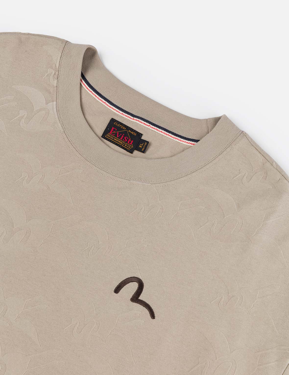 Allover Seagull Crane Flocking Print Relax Fit T-shirt - Image 16