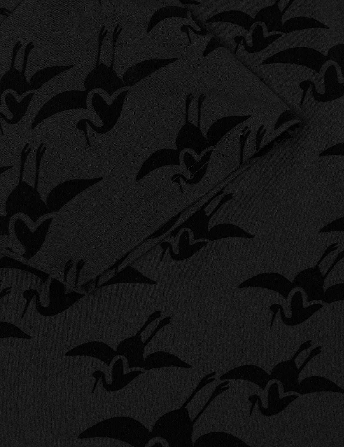Allover Seagull Crane Flocking Print Relax Fit T-shirt - Image 19