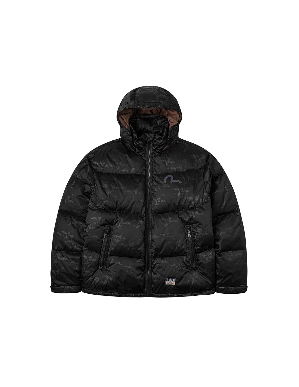Allover Seagull Crane Jacquard Regular Fit Down Jacket - Image 31