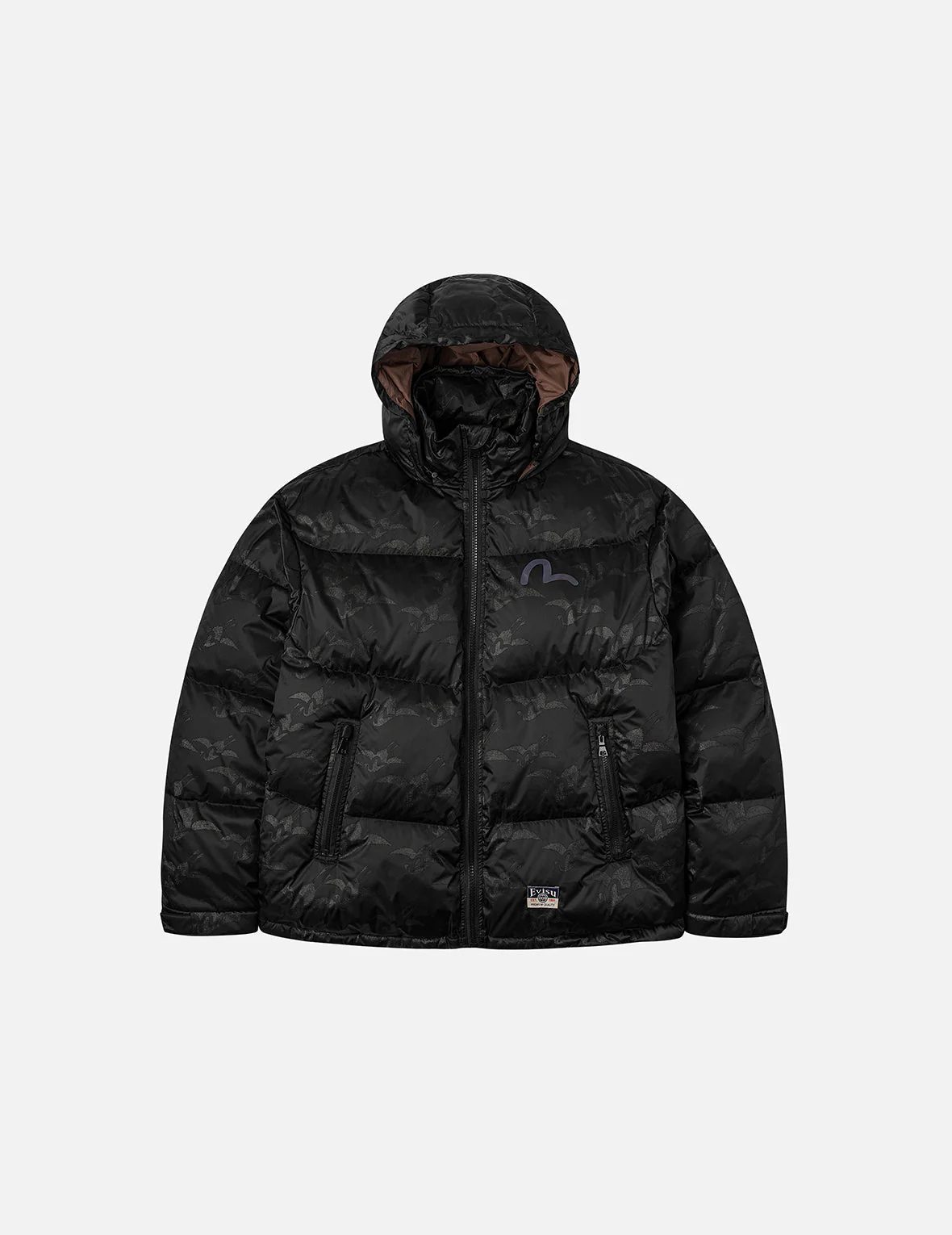 Allover Seagull Crane Jacquard Regular Fit Down Jacket - Image 5