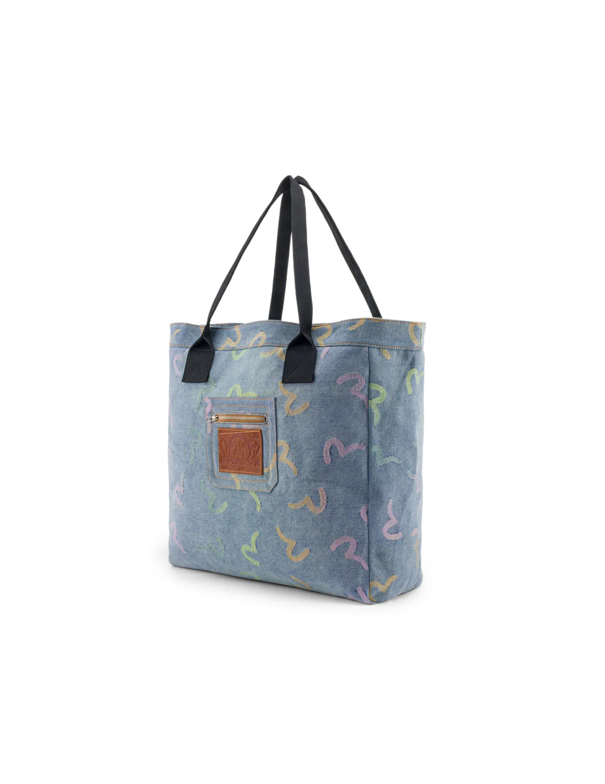 Allover Seagull Denim Tote Bag - Image 10