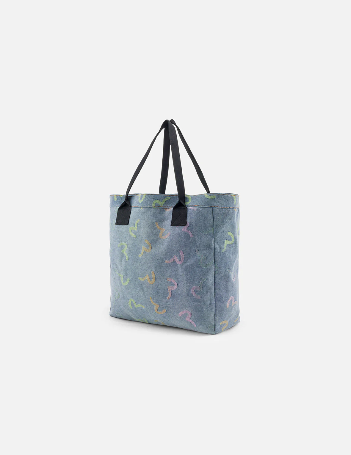 Allover Seagull Denim Tote Bag - Image 4