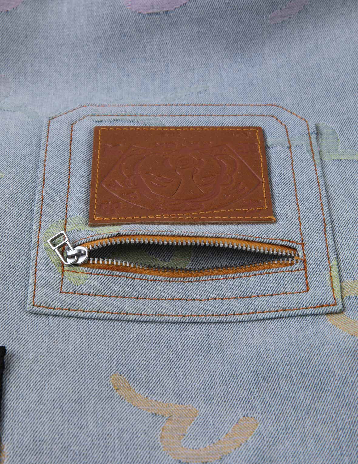 Allover Seagull Denim Tote Bag - Image 6