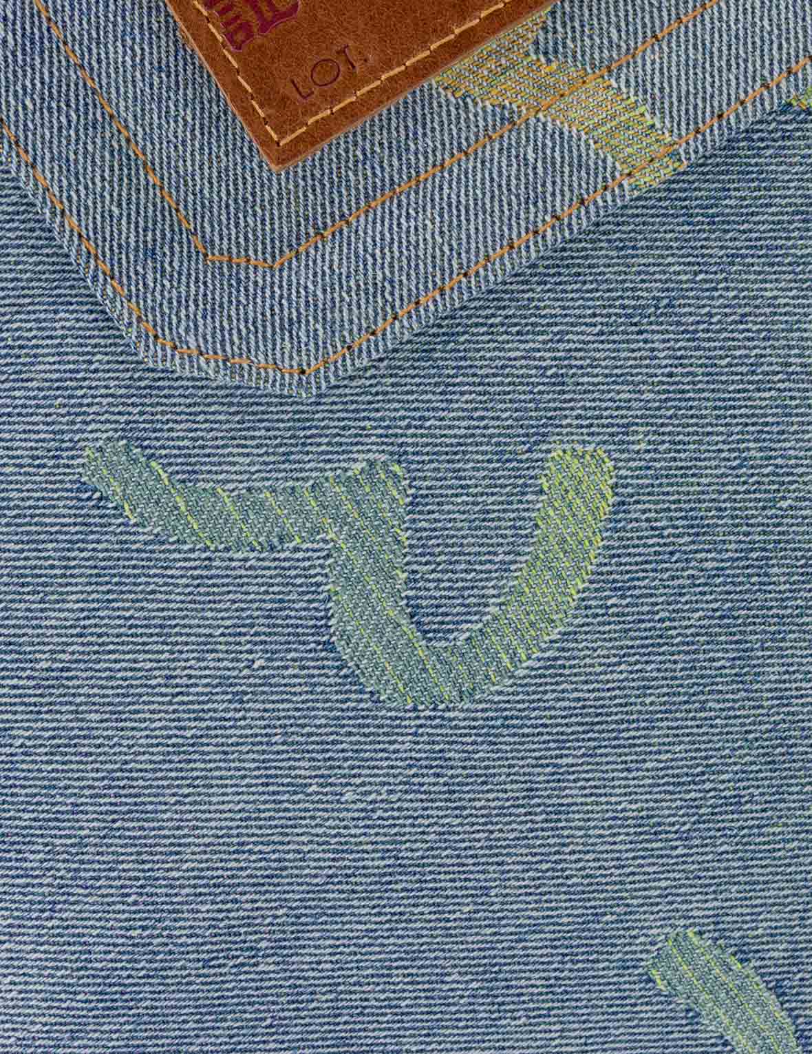 Allover Seagull Denim Tote Bag - Image 7