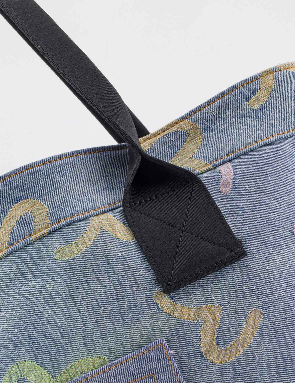 Allover Seagull Denim Tote Bag - Image 8