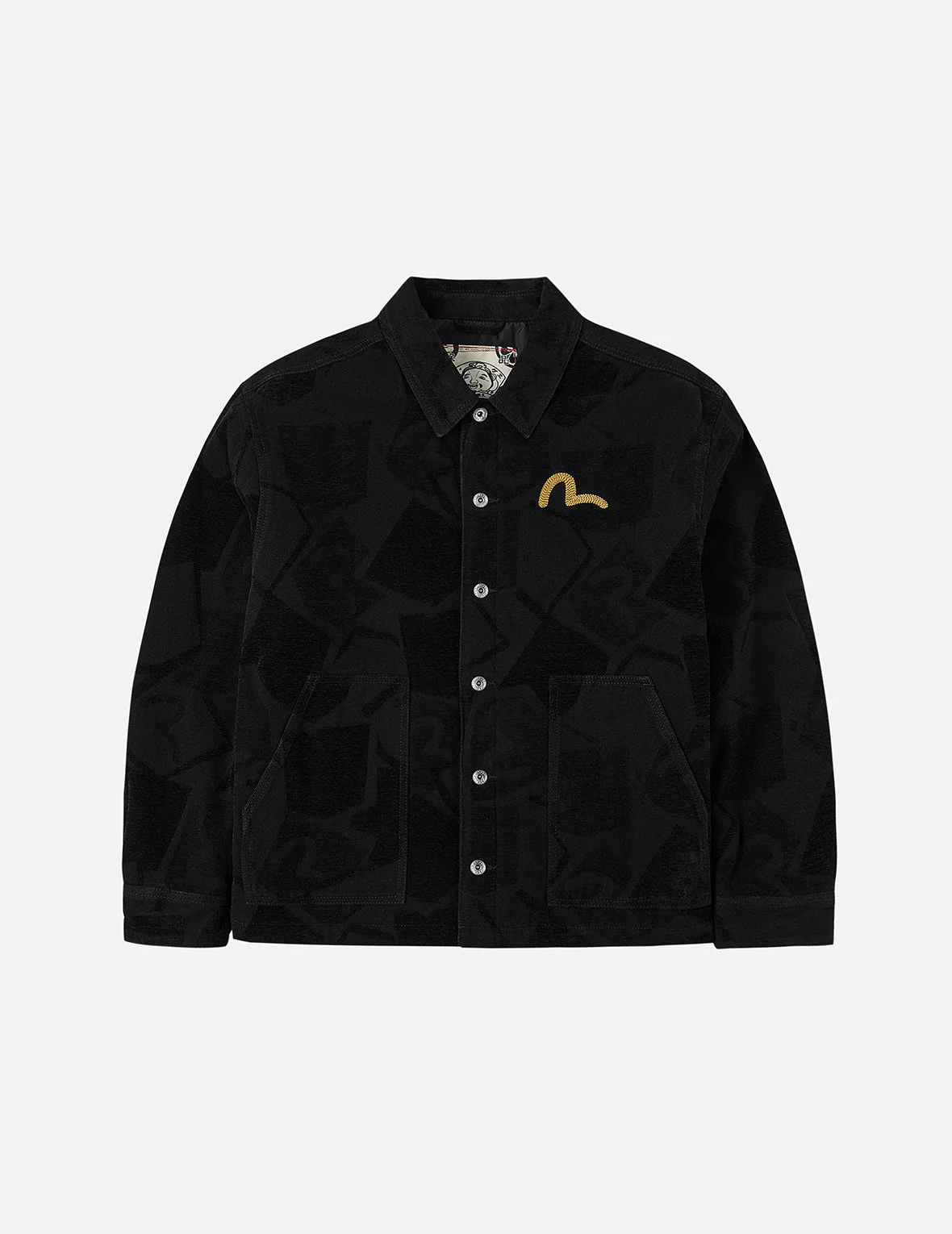 Allover Seagull Jacquard  Regular Fit Chore Jacket - Image 3