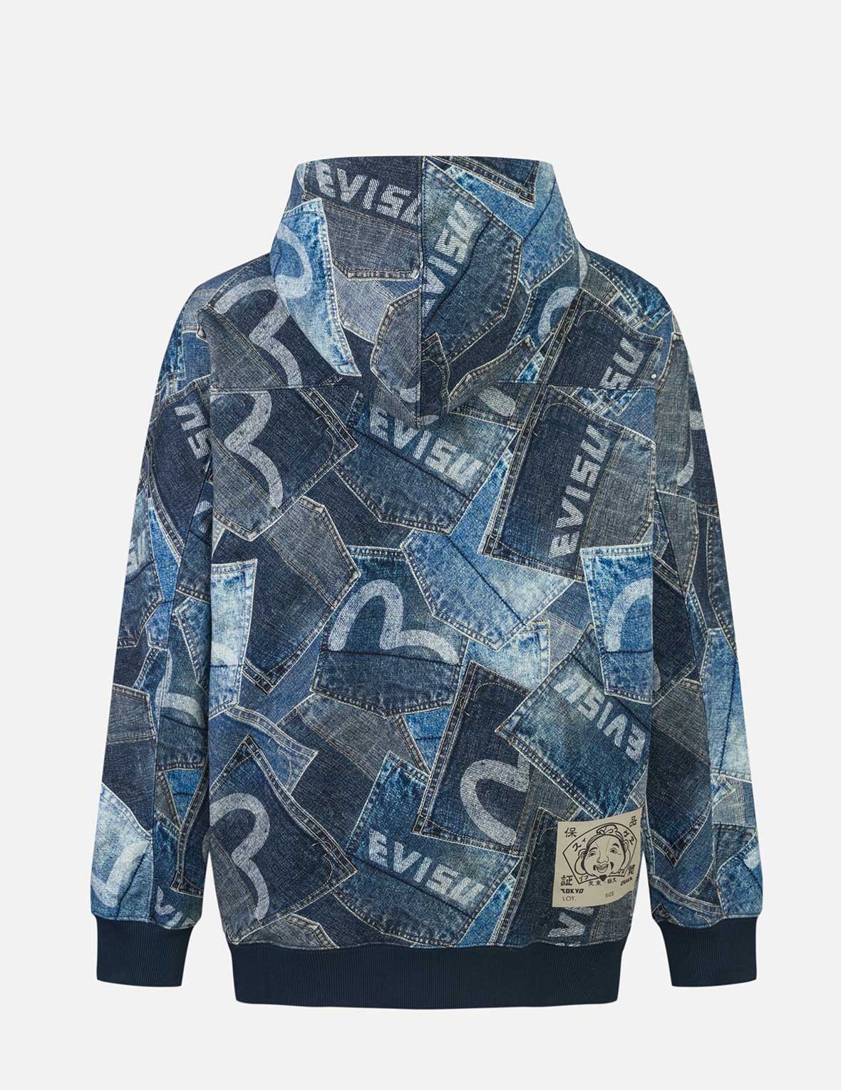Allover Seagull Pocket  Print Loose Fit Hoodie - Image 2