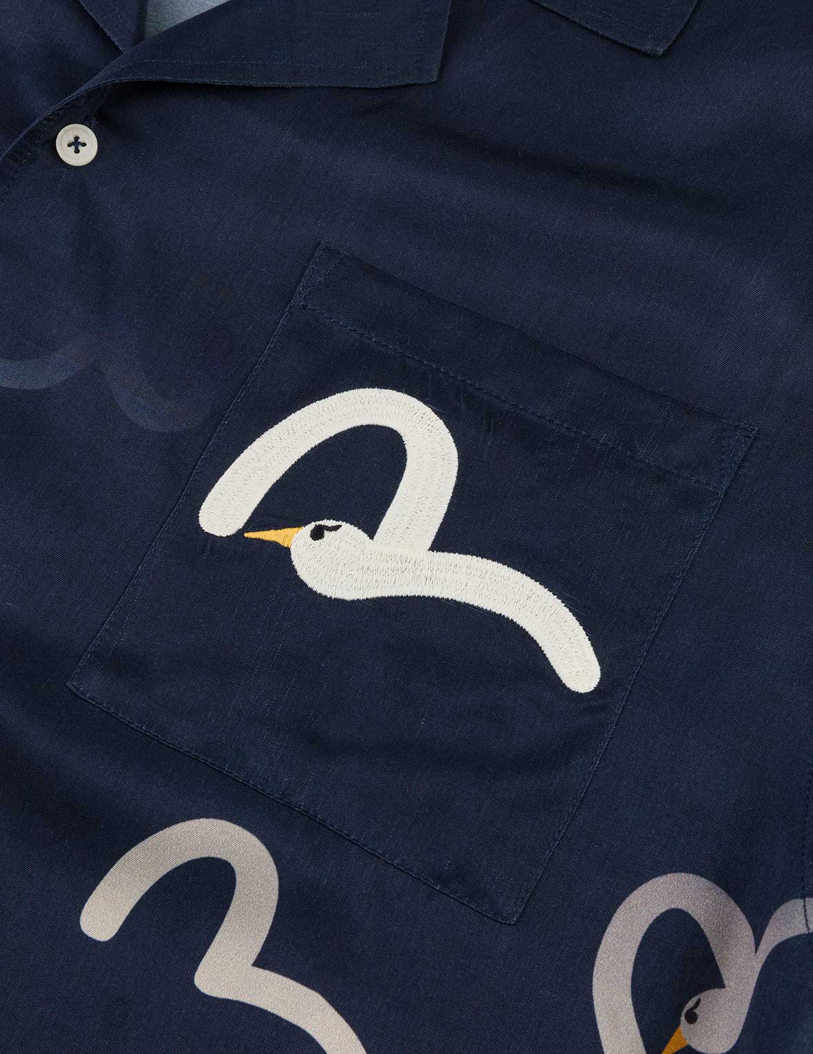 Allover Seagull Print Boxy Short-Sleeve Shirt - Image 5