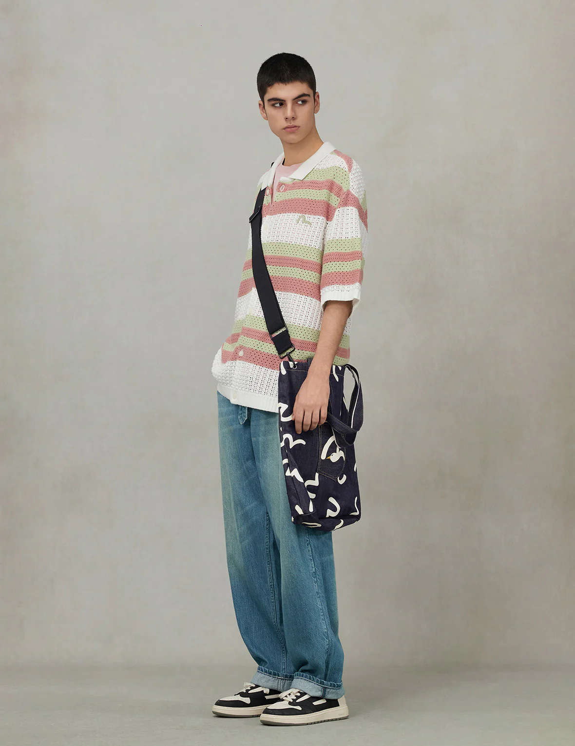 Allover Seagull Print Denim Bag - Image 4