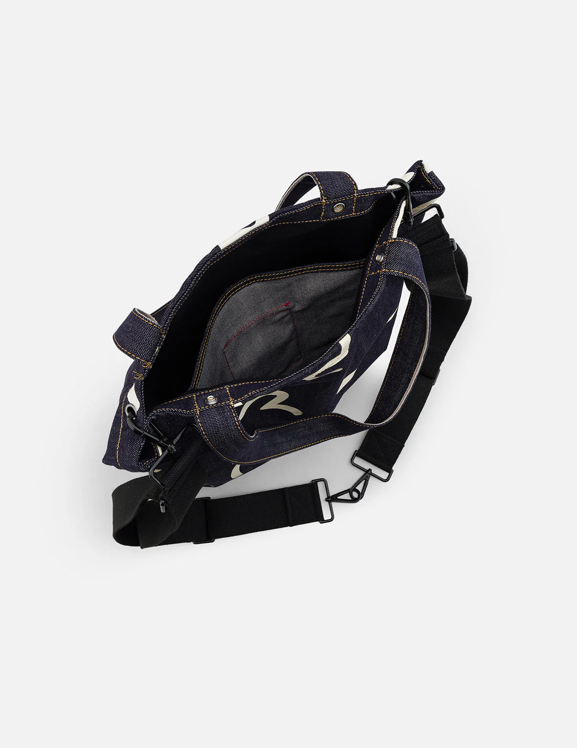 Allover Seagull Print Denim Bag - Image 7