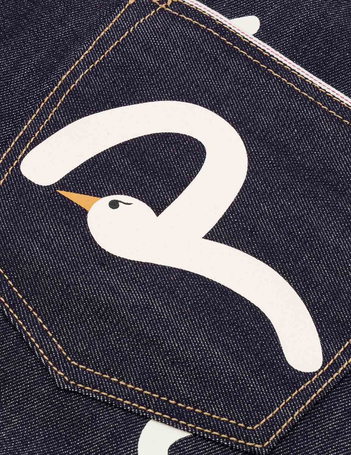 Allover Seagull Print Denim Bag - Image 8
