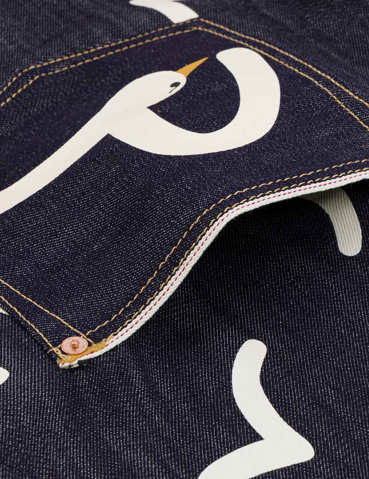 Allover Seagull Print Denim Bag - Image 9