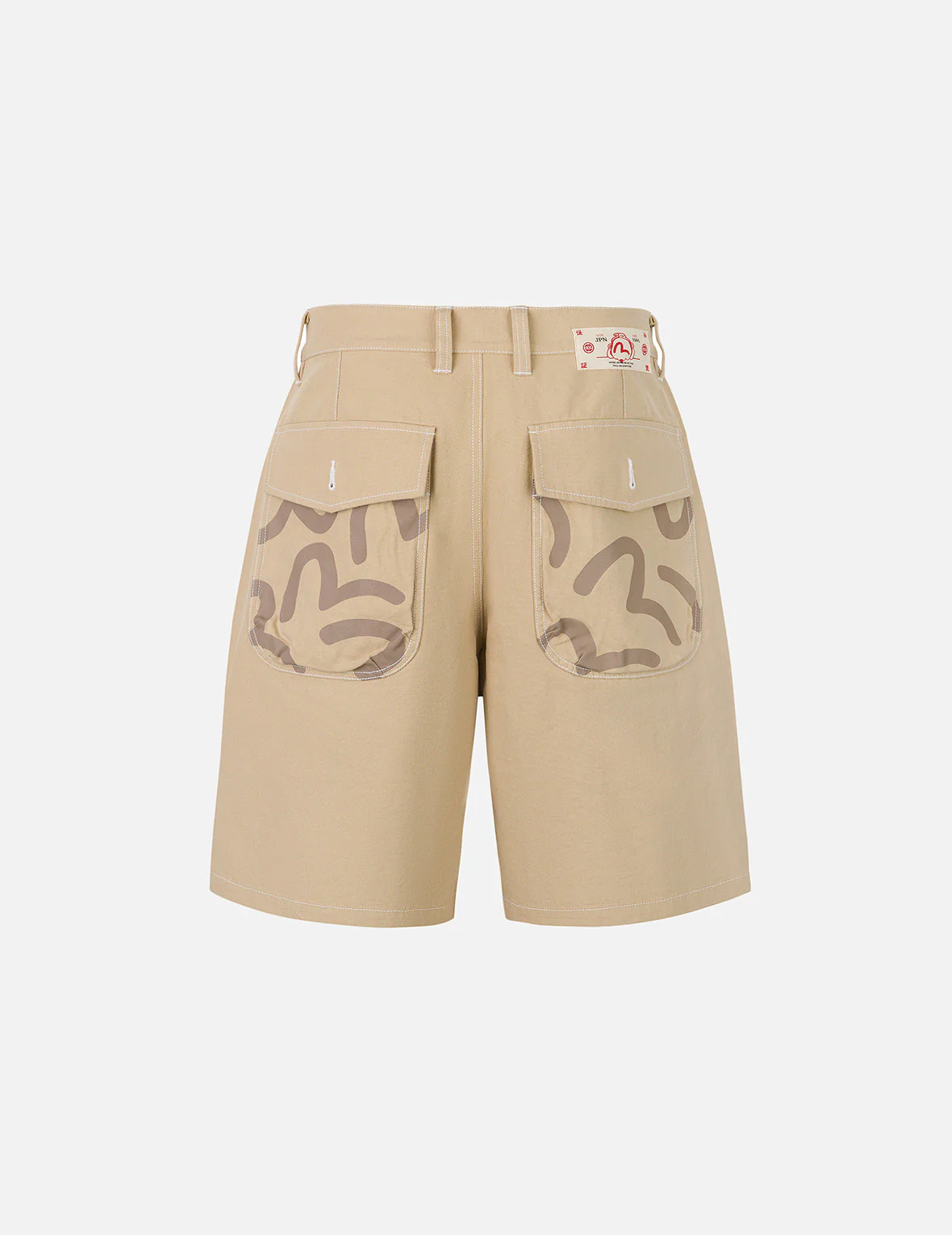Allover Seagull Print Pocket Oversized Shorts - Image 3