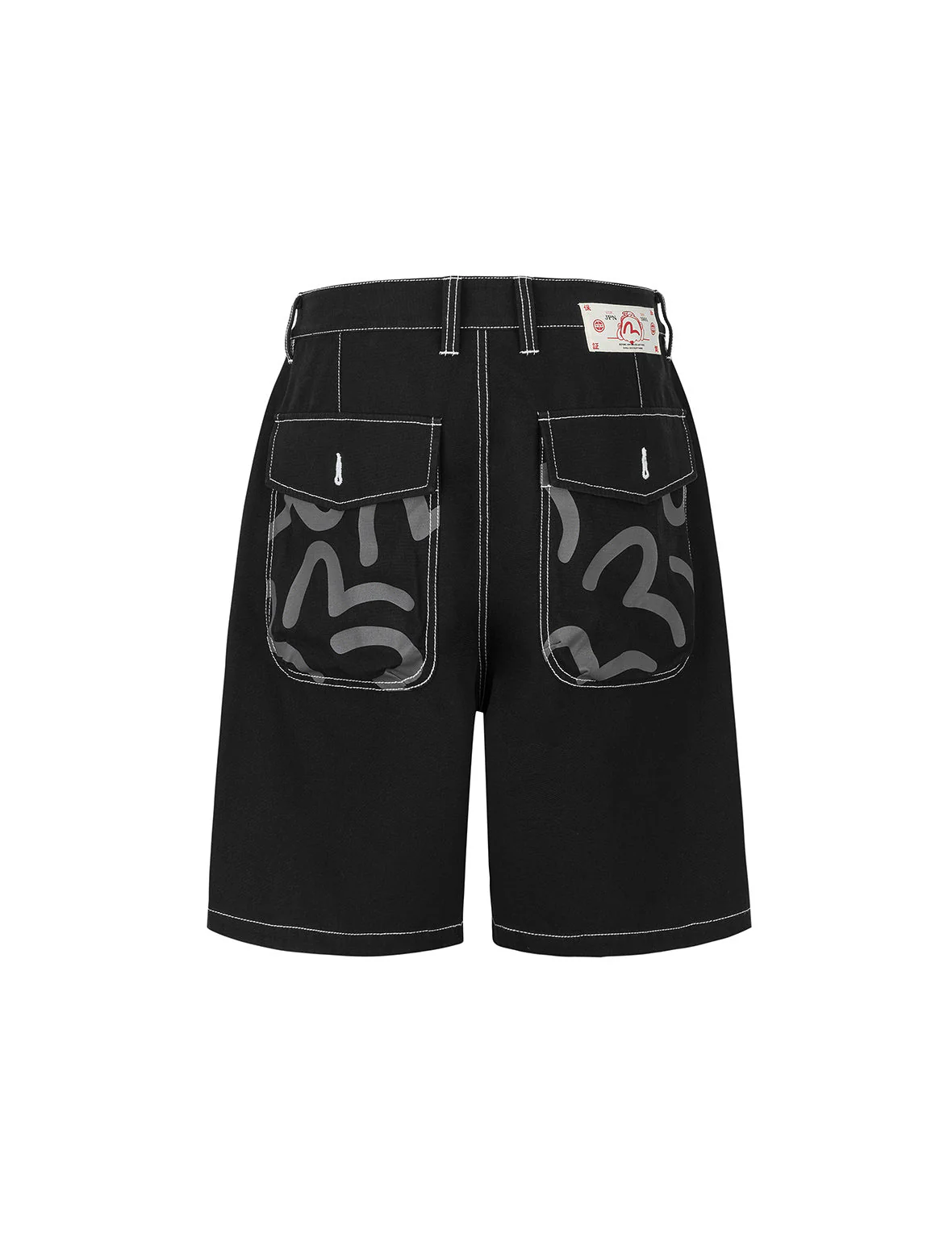 Allover Seagull Print Pocket Oversized Shorts - Image 32
