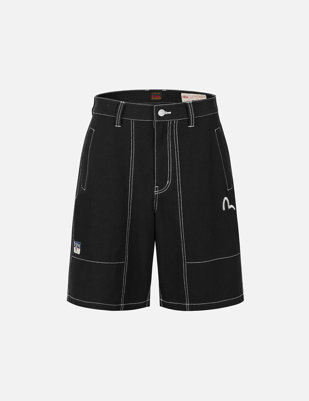 Allover Seagull Print Pocket Oversized Shorts - Image 5