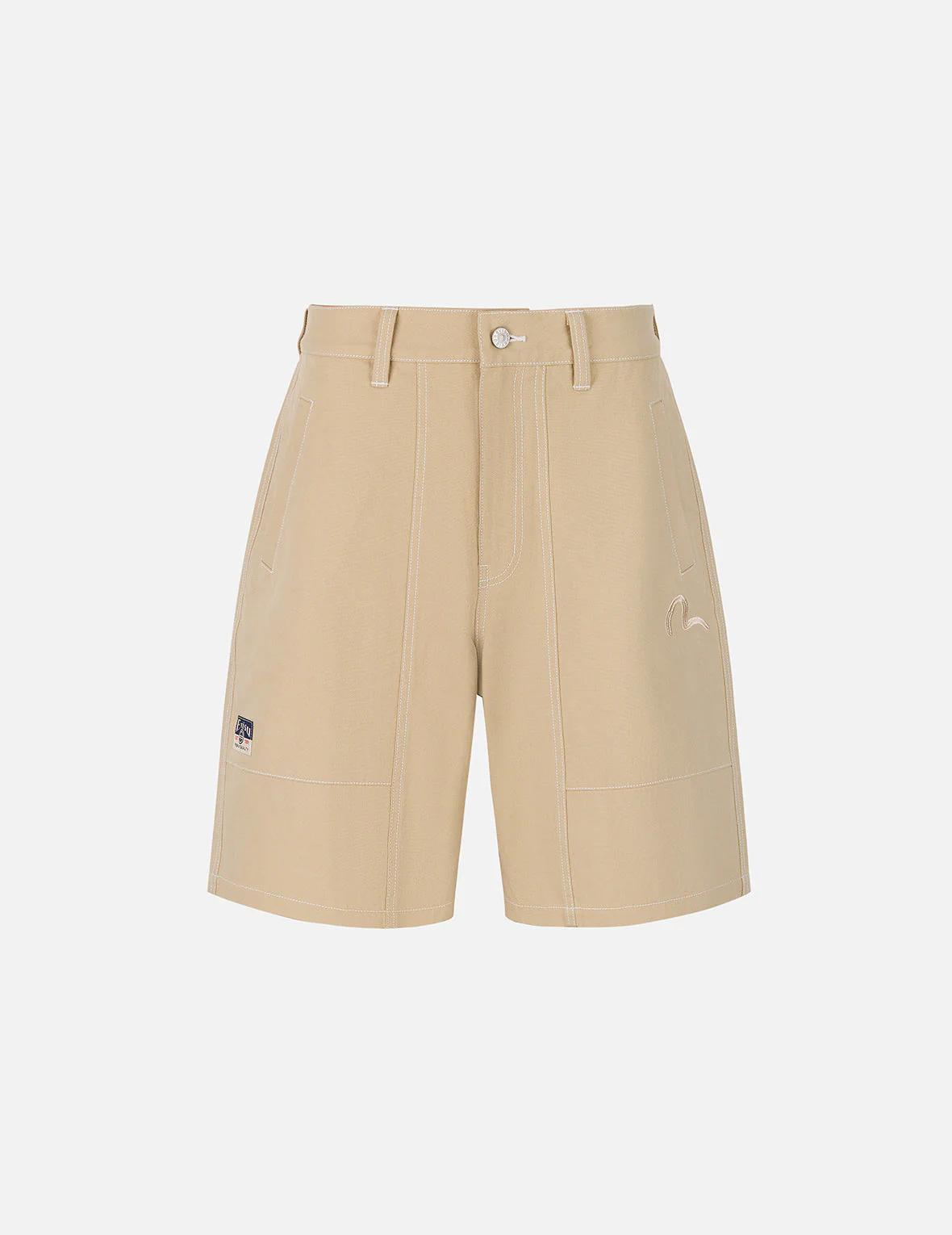 Allover Seagull Print Pocket Oversized Shorts - Image 6