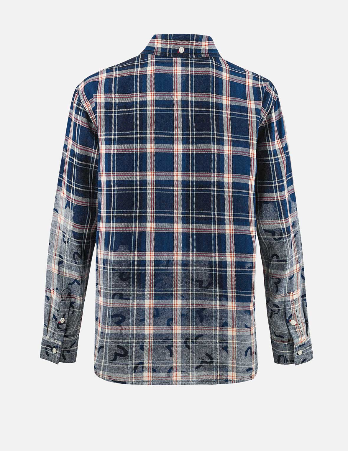 Allover Seagull Print Relax Fit Check Shirt - Image 2