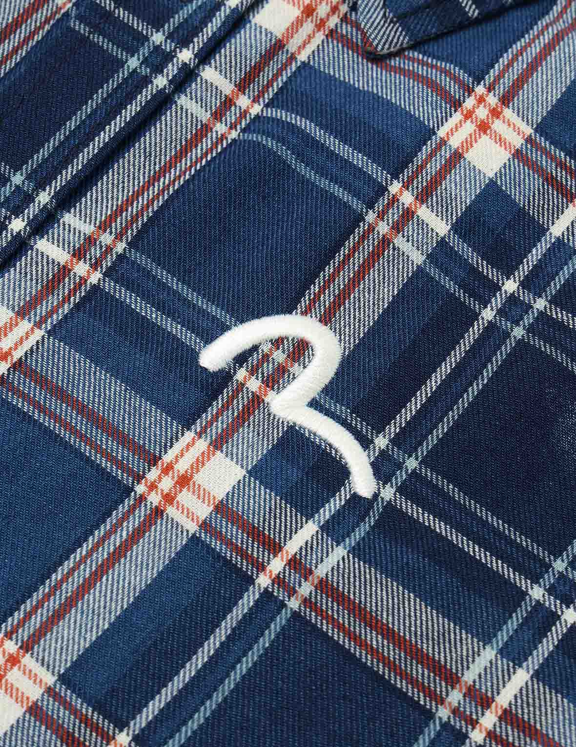 Allover Seagull Print Relax Fit Check Shirt - Image 5