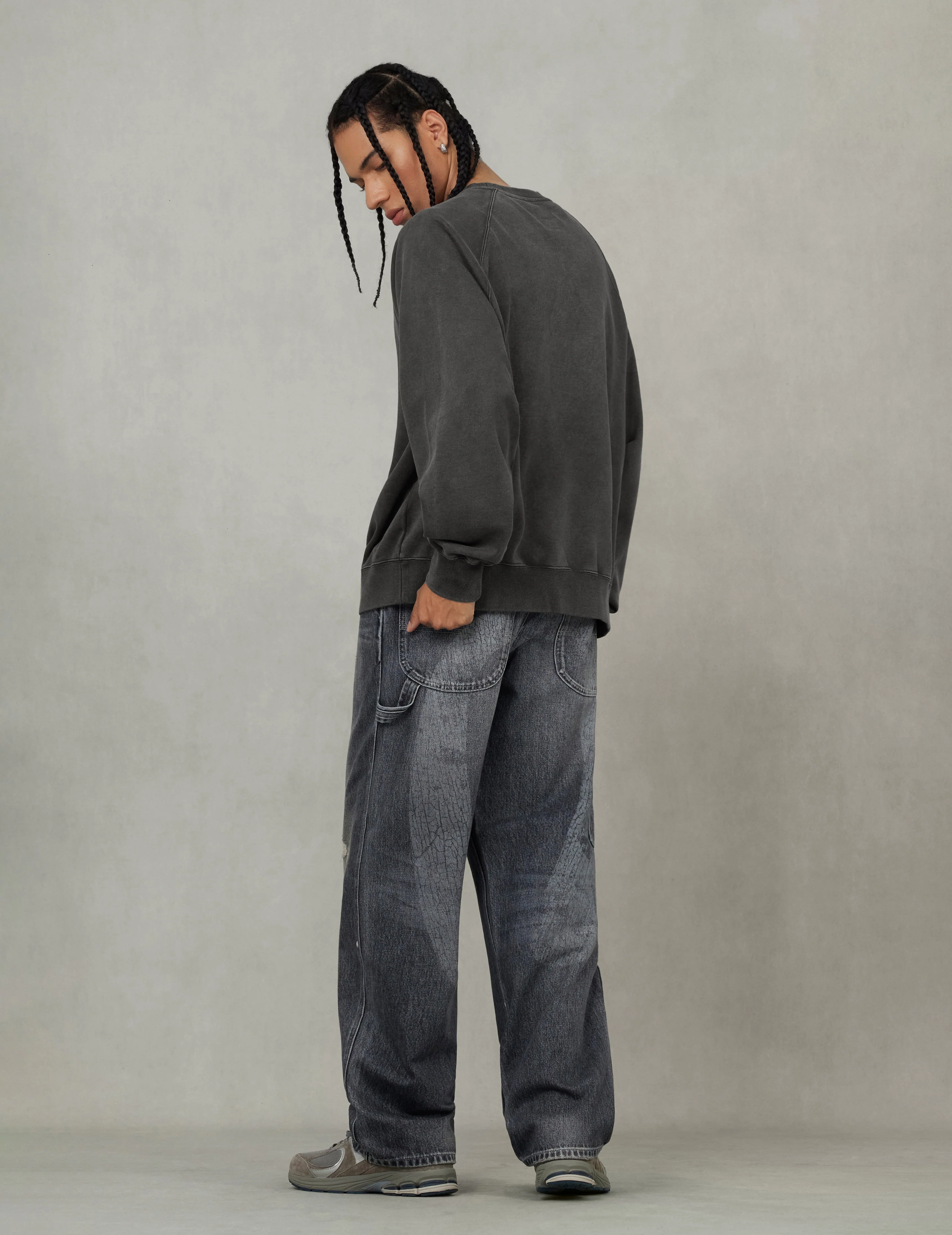 American "Ebisu" Patch and Seagull Embroidery Relax Fit Sweatshirt - Image 12
