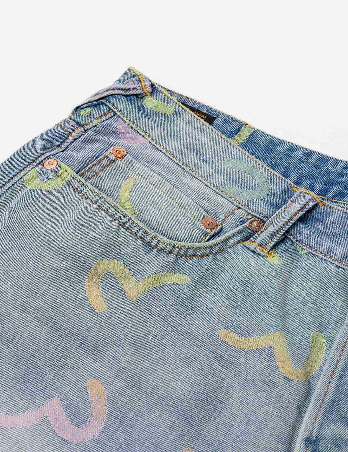 All-over Seagull Jacquard Denim Shorts - Image 10