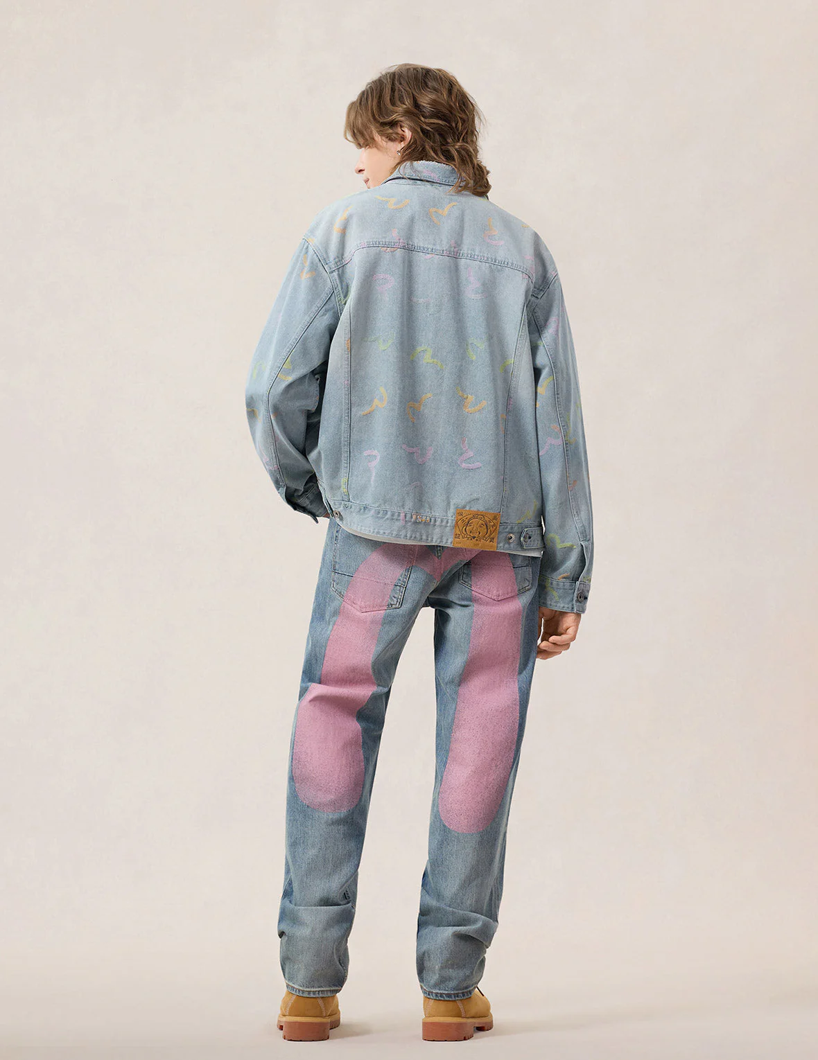All-over Seagull Jacquard Denim Jacket - Image 6