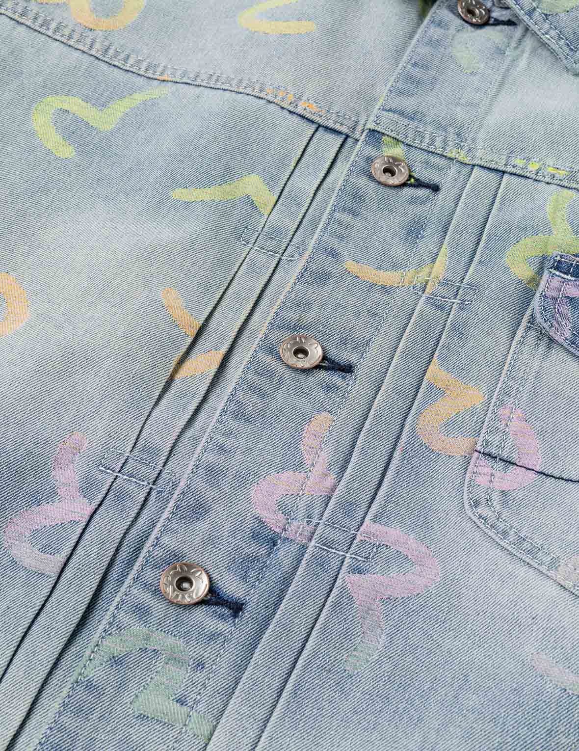 All-over Seagull Jacquard Denim Jacket - Image 8
