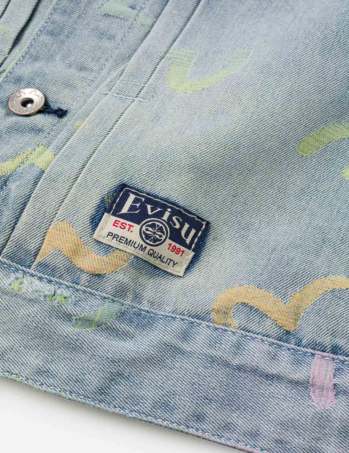 All-over Seagull Jacquard Denim Jacket - Image 9