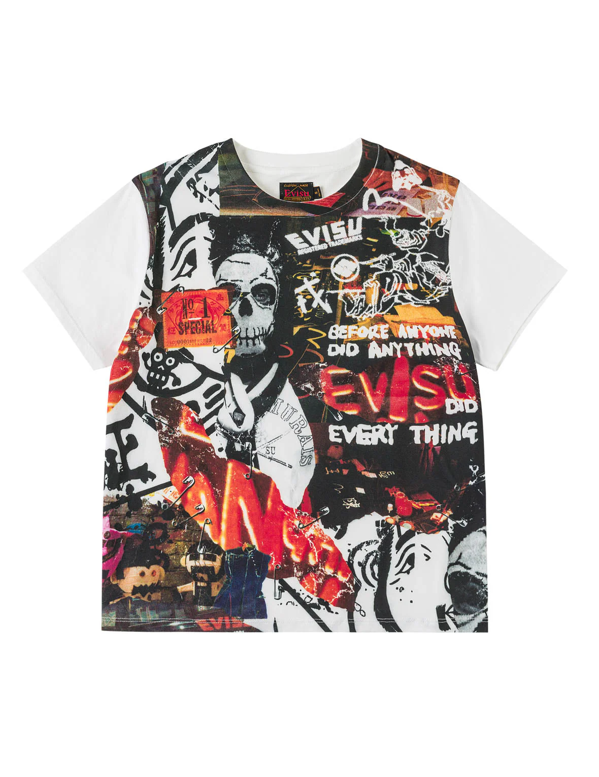 Art Theme Slogan and Graphic Collage Print T-shirt - Image 10