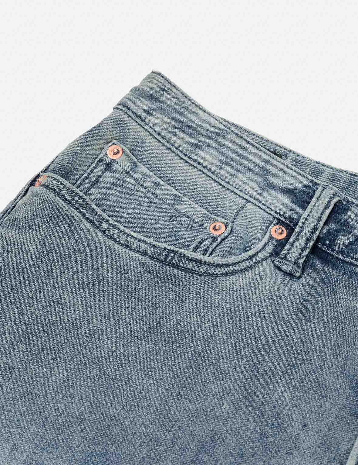 Artistic Brush Daicock Print Cropped Jeans #2027 - Image 10