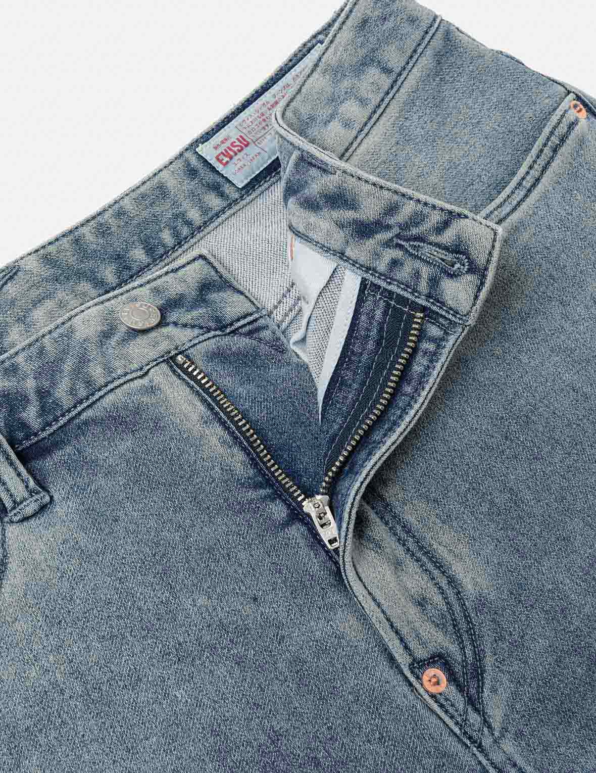 Artistic Brush Daicock Print Cropped Jeans #2027 - Image 8